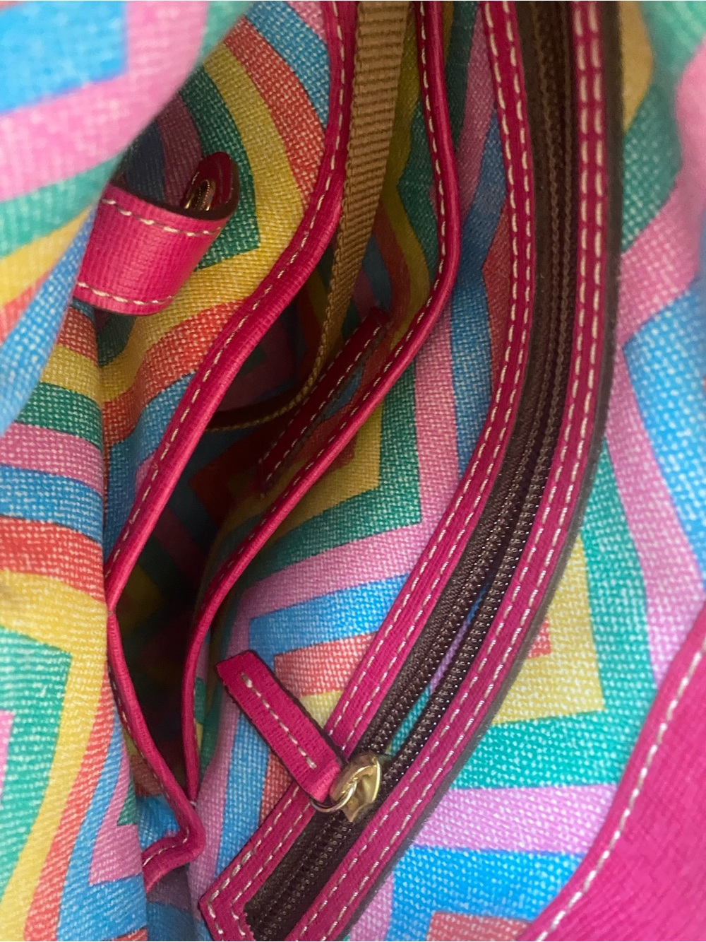 Dooney & Bourke Cream and Tan Leather Shoulder Hobo - Picture 6 of 6
